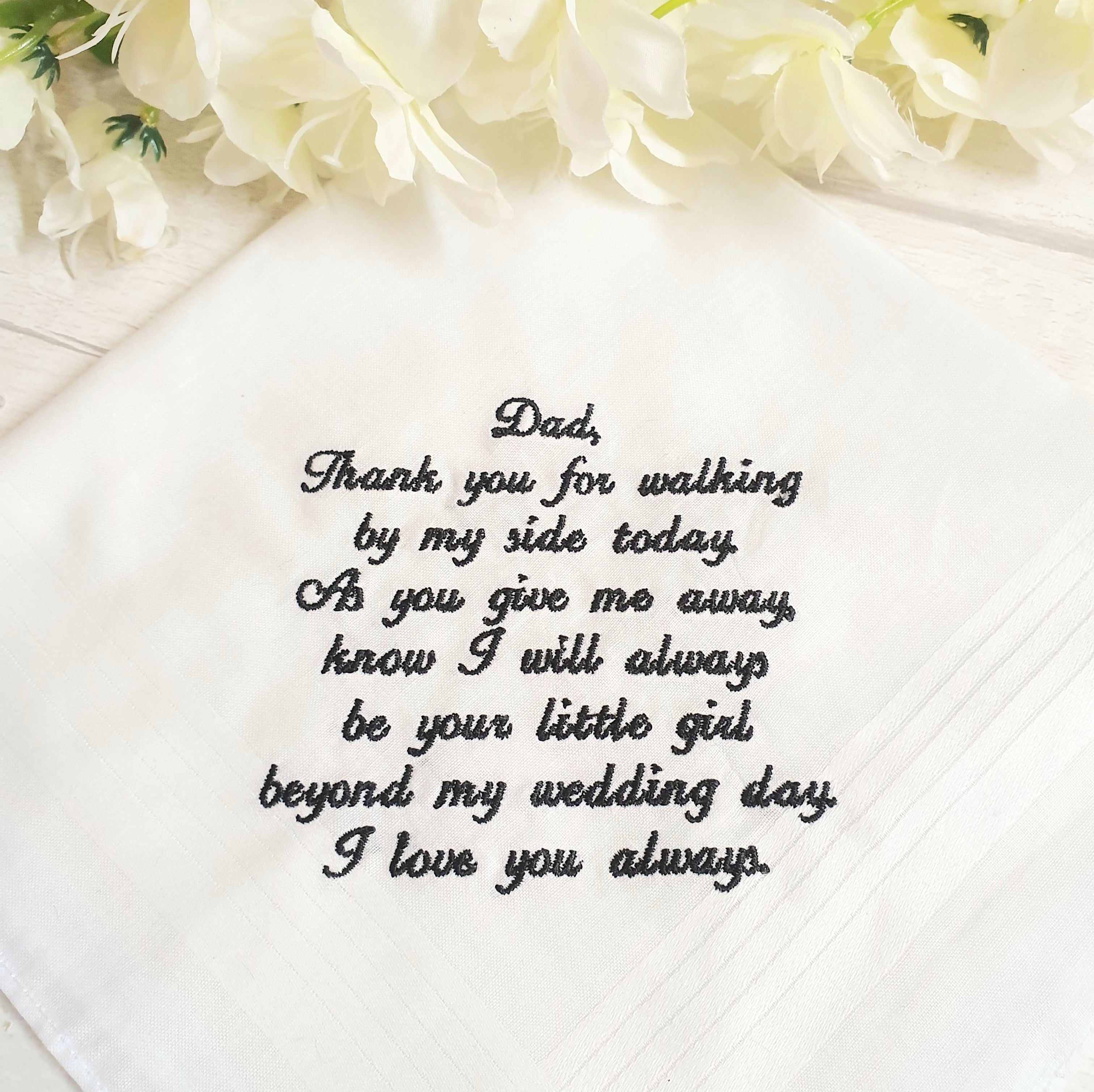 Father of deals the bride handkerchief