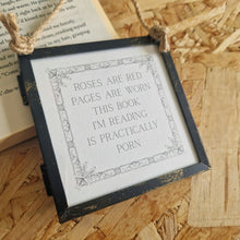 Load image into Gallery viewer, Roses are Red | Black Hanging Metal Frame