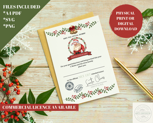 Santa's Nice List Certificate