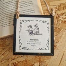 Load image into Gallery viewer, Marriage | Black Hanging Metal Frame