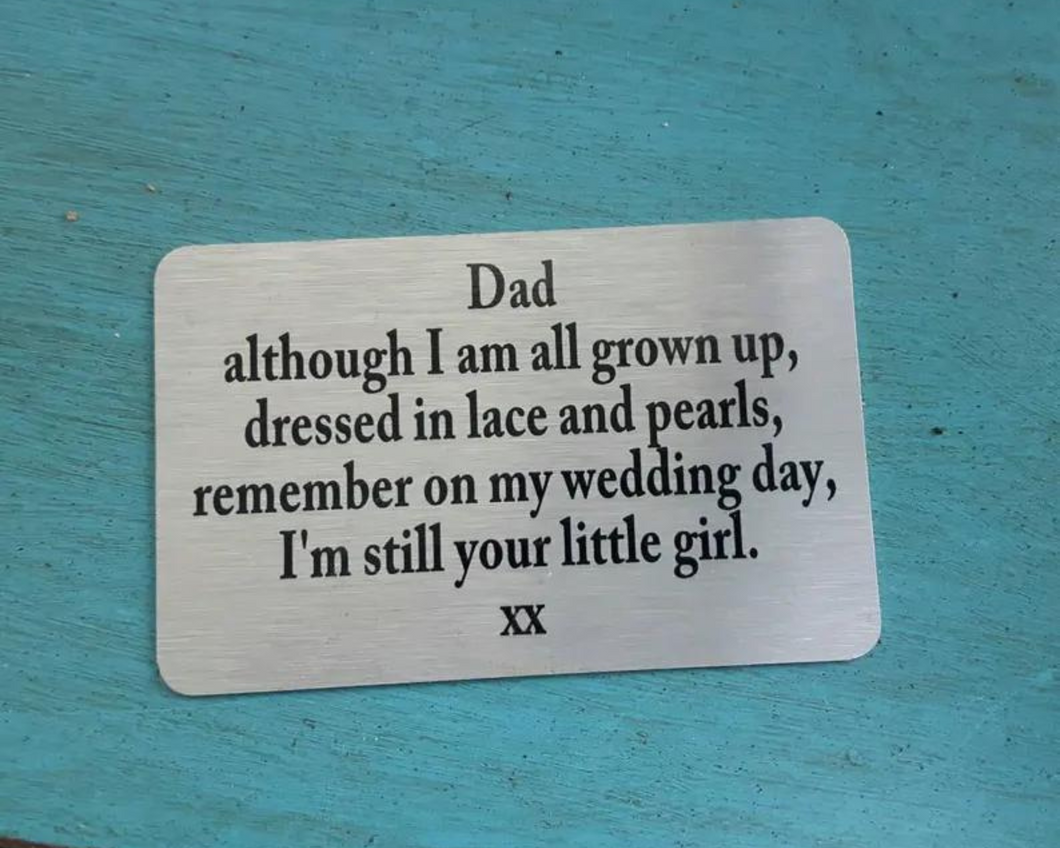 Father of the Bride gift,wallet insert
