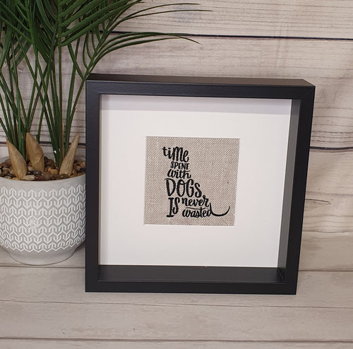 Time With Dogs Embroidered Frame