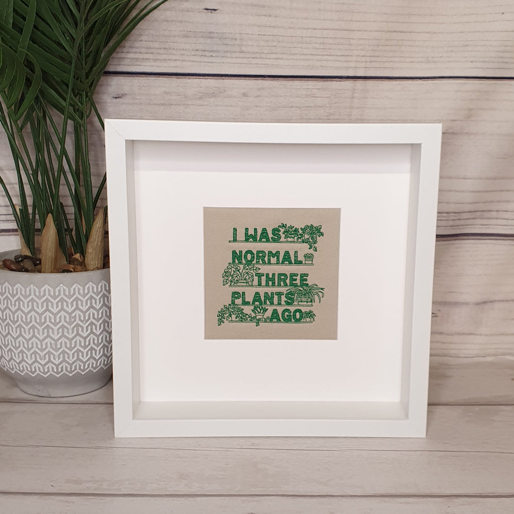 Plant Embroidered Frame