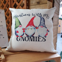 Load image into Gallery viewer, Christmas with my Gnomies cushion