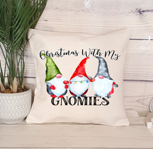 Load image into Gallery viewer, Christmas with my Gnomies cushion