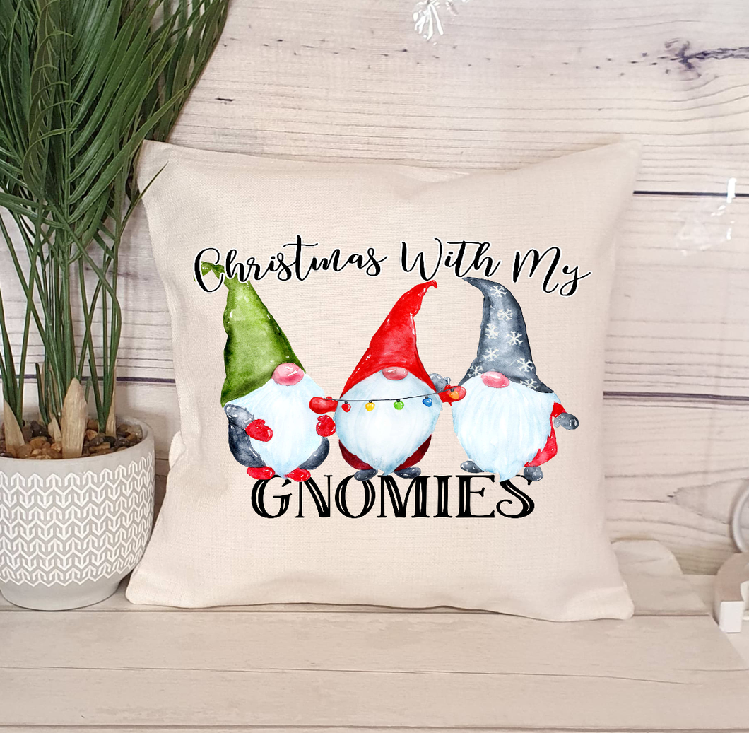 Christmas with my Gnomies cushion