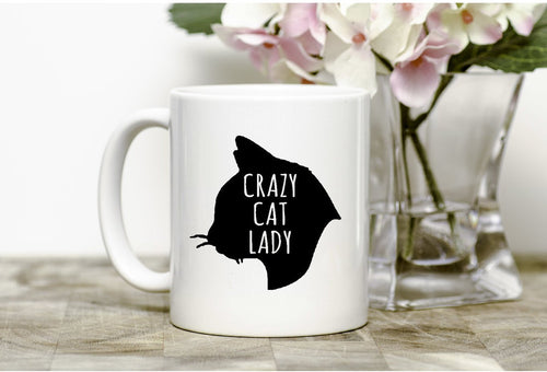 Crzay Cat Lady Mug,funny mug,gift,cat lover